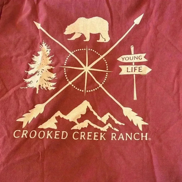 Crooked creek ranch Younglife tshirt red size medium - Picture 3 of 3